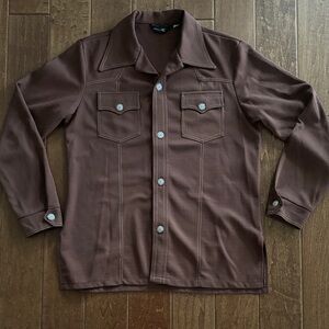 JCPenney Men's Brown Shirt Jacket